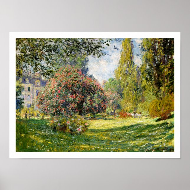 Poster Parc Monceau por Claude Monet (Frente)