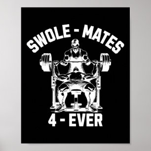 Poster Parceiro de Gym Engraçado, 4 vezes mais engraçado,