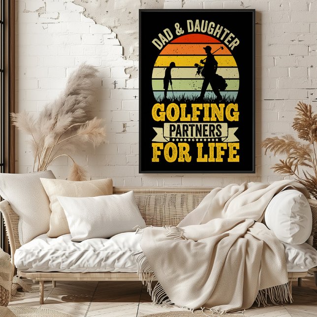 Poster Parceiros De Golfe De pai E Filha Para A Vida (Criador carregado)