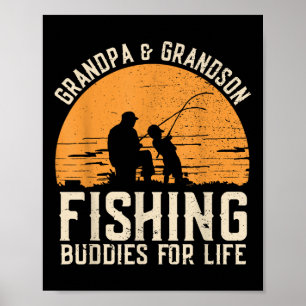 Poster Parceiros de Pesca Avô e Neto Dia dos Pais M