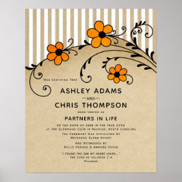 Poster "Parceiros na Vida Moderna de Boho Certificado