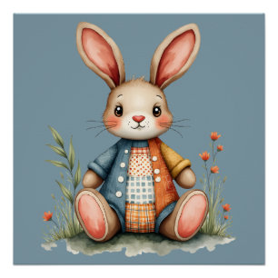 Pôster Parcelaria Whimswork Bunny Cottagecore Woodland