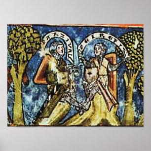 Poster Parcival Medieval reprodução