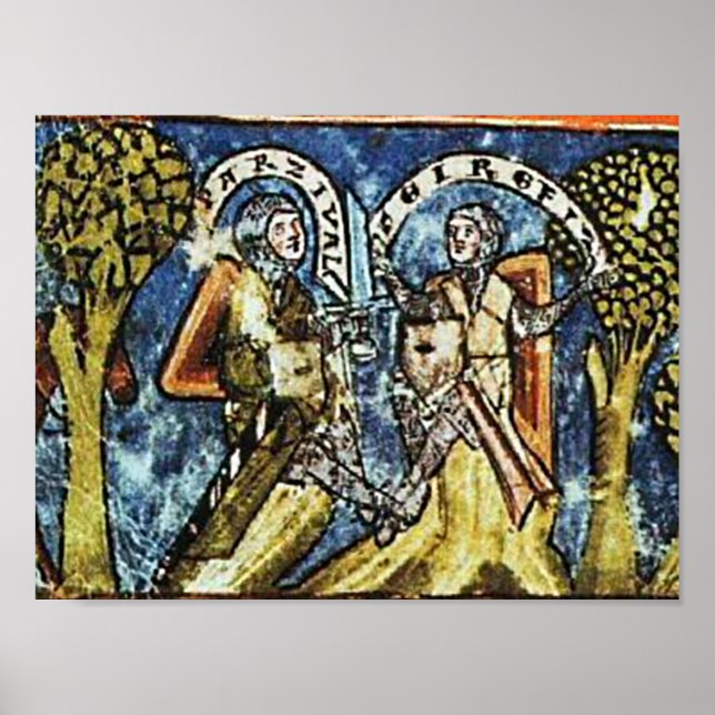 Poster Parcival Mittelalterliches Abbild (Frente)