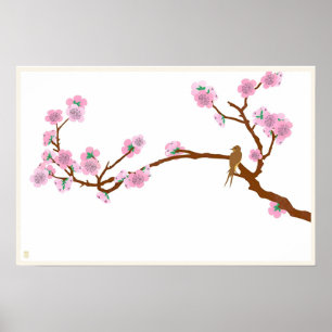 Poster Pardal na árvore