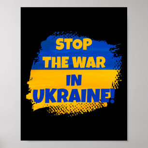 Poster Pare a Guerra na Ucrânia - Paz no Mundo - Fla