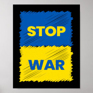 Poster Pare a Guerra - Salve a Ucrânia - Pare a Guerra na