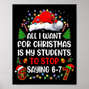 Poster Pare de Dizer 6 7 Engraçado Professor Alunos 67 Na
