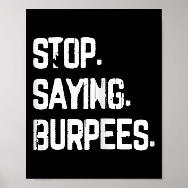 Poster Pare De Dizer Burpees Exercem Piada De Aranha (Frente)
