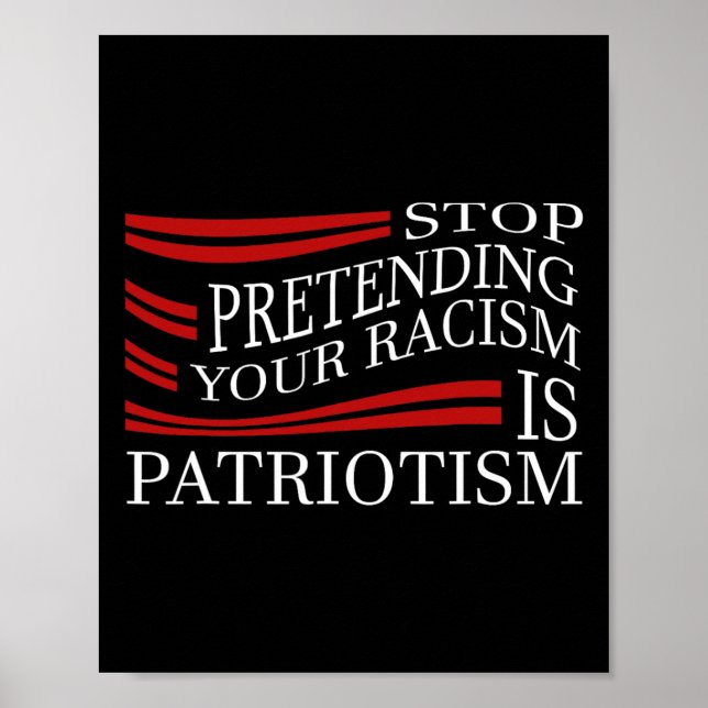 Poster Pare de fingir seu racismo  (Frente)