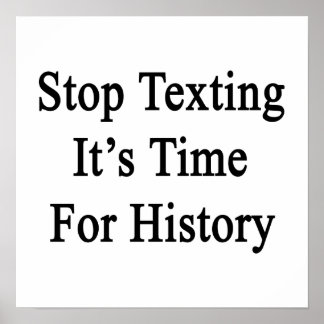 Poster Pare de mandar SMS É hora da história