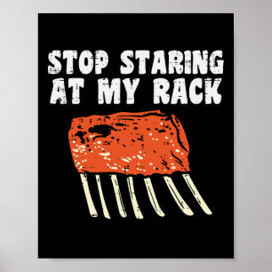 Poster Pare de Olhar Para Meu Rack Costelas Bbq Churrasco