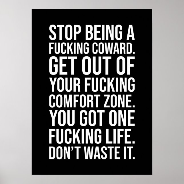 Poster Pare De Ser Um Covarde (Frente)