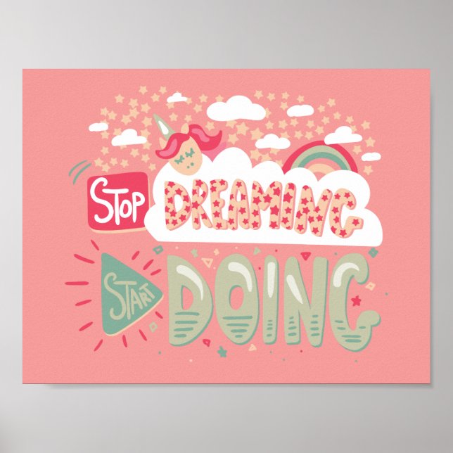 Poster Pare de sonhar, comece a fazer salmão leve (Frente)