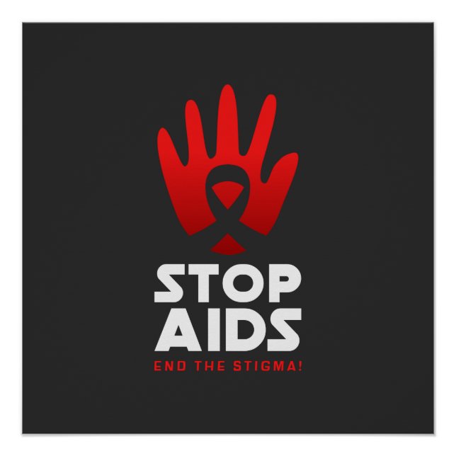 Pôster Pare o Aids (Frente)