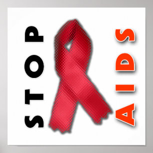 Pôster Pare o AIDS (o lado)