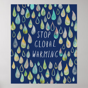 Poster PARE O AQUECIMENTO GLOBAL Salvar a Terra