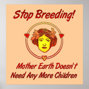 Poster Pare o Overpopulation