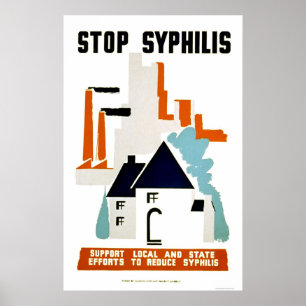 Pôster Pare o Syphilis 1940 WPA