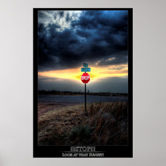 Pôster PARE! Olha para aquele Sunset!