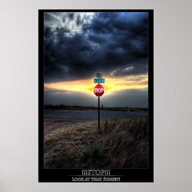 Pôster PARE! Olha para aquele Sunset! (Frente)