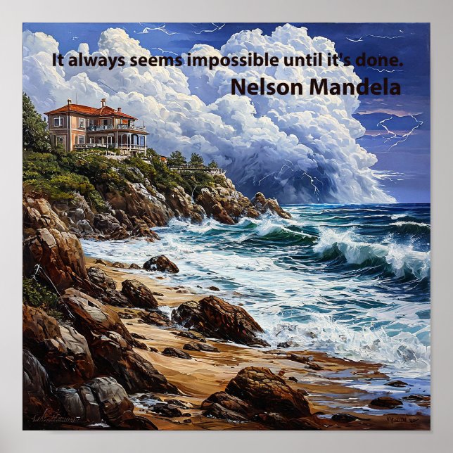 Poster Parece sempre impossível até que seja feito (Frente)
