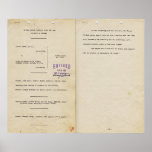 Poster Parecer em Brown contra Conselho da Educação 1951p