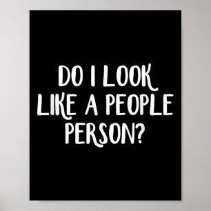 Poster Pareço uma pessoa que gosta de gente - Preto - Uni