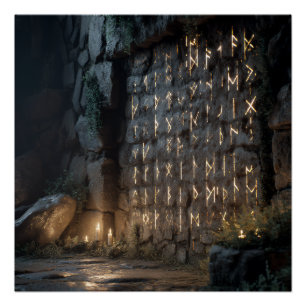 Pôster Parede da Caverna da Rune Brilhante