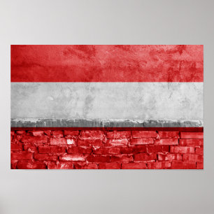 Poster Parede de bandeira da Áustria