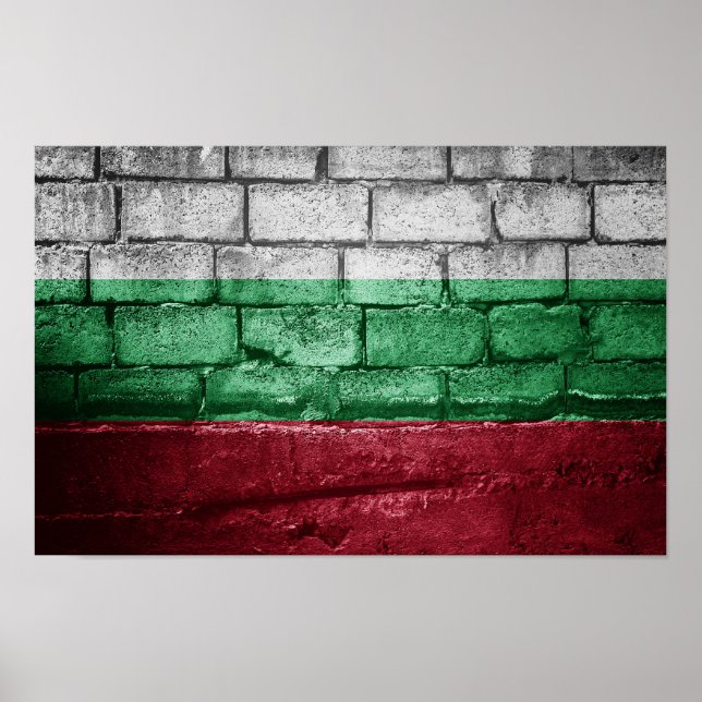 Poster Parede de bandeira da Bulgária (Frente)