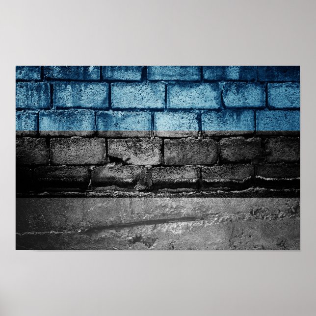 Poster Parede de bandeira da Estônia (Frente)