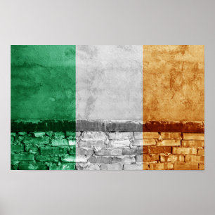 Poster Parede de bandeira da Irlanda