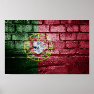 Poster Parede de bandeira de Portugal