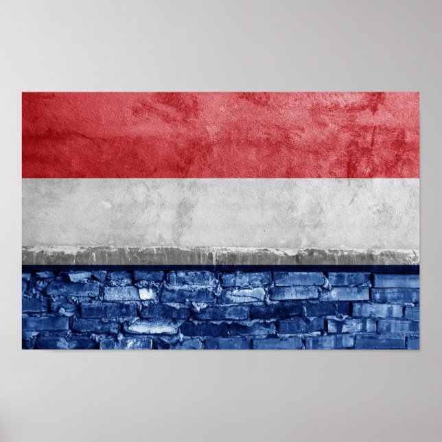 Poster Parede de bandeira dos Países Baixos (Frente)