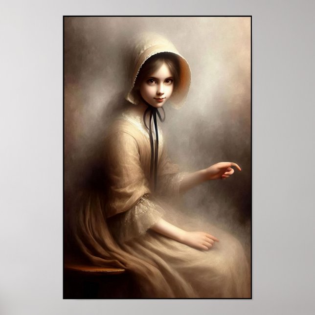 Poster Parede de Menina Assustadora da Era Vitoriana (Frente)