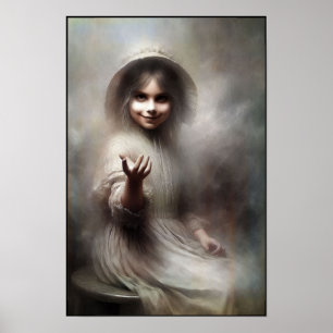Poster Parede de Menina Assustadora da Era Vitoriana