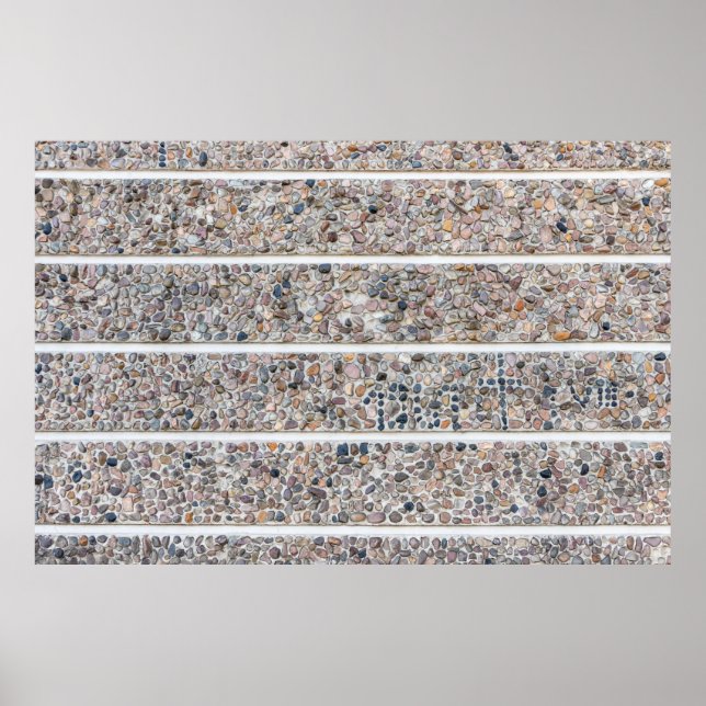 Poster Parede de pedras de concreto (Frente)