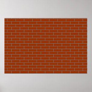 Pôster parede de tijolo perfeita
