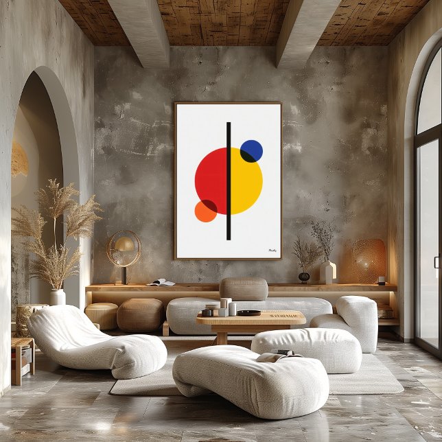 Poster Parede Geométrica Abstrata Minimalista Bauhaus Mod (Criador carregado)