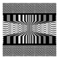 Parede Ocular Arte Preta e Branca
