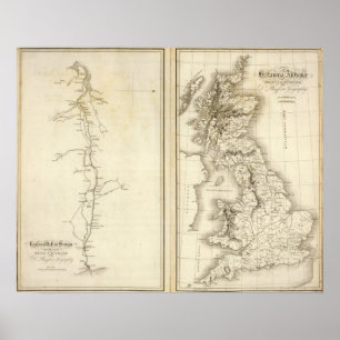 Pôster Parede romana em Grâ Bretanha