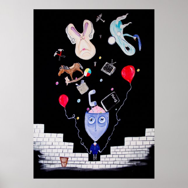 Poster Parede rosa 20x28 (Frente)