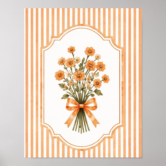 Poster Paredes Florais de Flores Silvestres Botânicas Lar (Frente)