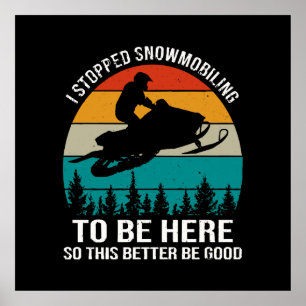 Poster Parei de Pilotar Moto de Neve Para Estar Aqui
