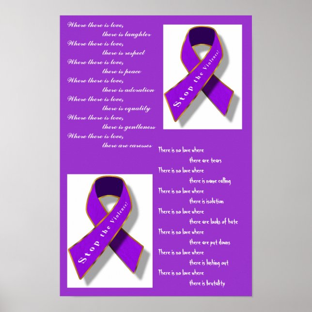 Pôster Parem com a violência (Frente)