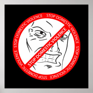 Pôster Parem com a violência doméstica