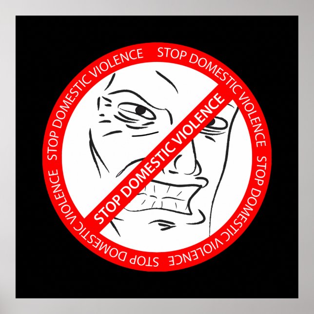 Pôster Parem com a violência doméstica (Frente)