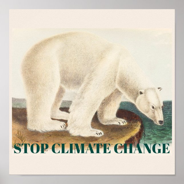 Poster Parem Com As Alterações Climáticas Que Ameaçam O U (Frente)