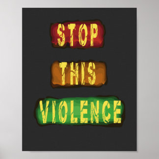 Poster Parem Com Esta Violência